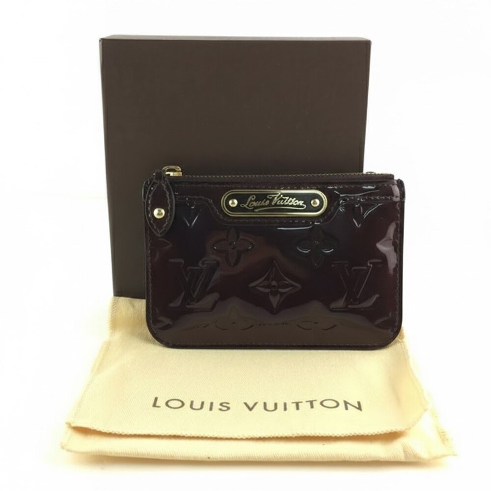 Louis Vuitton coin purse vernis amarante key chain - Picture 3 of 10